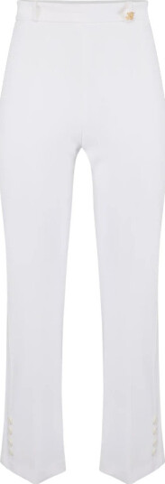 Elisabetta Franchi Dame Bukser Hvit M, Elisabetta Franchi Dame Bukser Hvit M,