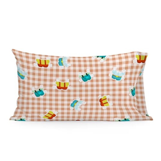 Putetrekk HappyFriday Mr Fox Piggys Vichy Flerfarget 50 x 75 cm