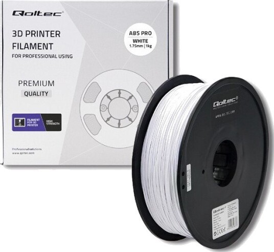 Qoltec 50678 ABS Filament Hvit 1.75 mm 1 kg