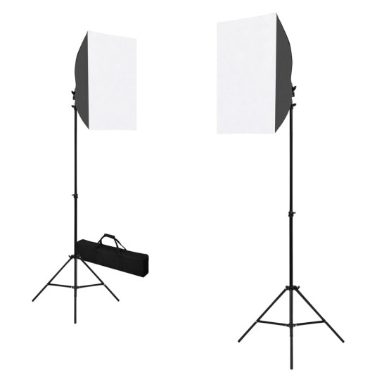 vidaXL Profesjonelle studiolys 2 stk 40x60 cm stål svart vidaXL Profesjonelle studiolys 2 stk 40x60 cm stål svart