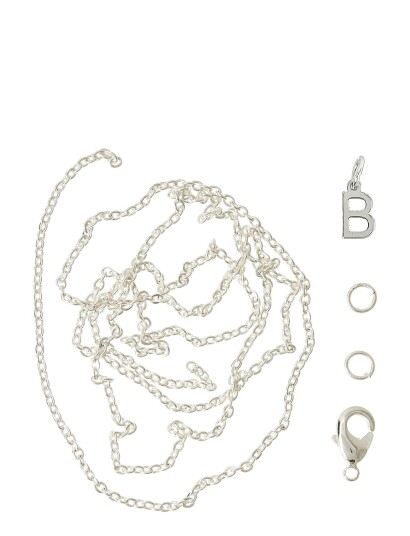 Me & My Box Letter B Sp With O-Ring, Chain And Clasp - Silver - ONE SIZE Me & My Box Letter B Sp With O-Ring, Chain And Clasp - Silver - ONE SIZE