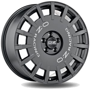 OZ Rally Racing Dark Graphite Silver Lettering 8x17 5x108 ET45 B75