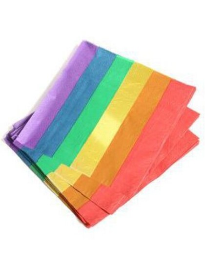 20 stk Regnbueservietter med Gullfolie 33x33 cm Golden Rainbow