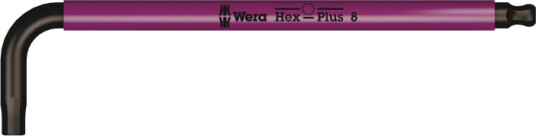 Wera 950 SPKL HF, L-formet hexnøkkel, Metrisk, 1 stykker, 8 mm, 19,5 cm, 3,7 cm