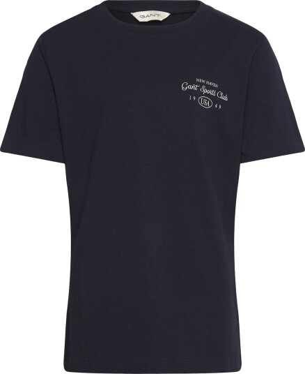 GANT Sports Club Graphic T Shirt   Navy   176
