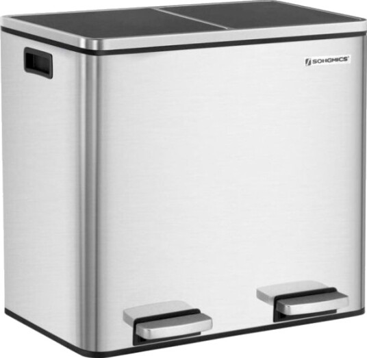 Songmics Avfallsbeholder Avfallsbeholder Dobbel 2X 24L Sorteringsbeholder