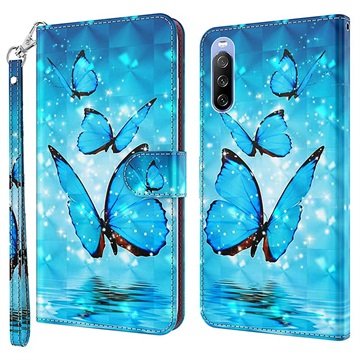 Wonder Sony Xperia 10 III, Xperia 10 III Lite Lommebok-deksel Blå Sommerfugl