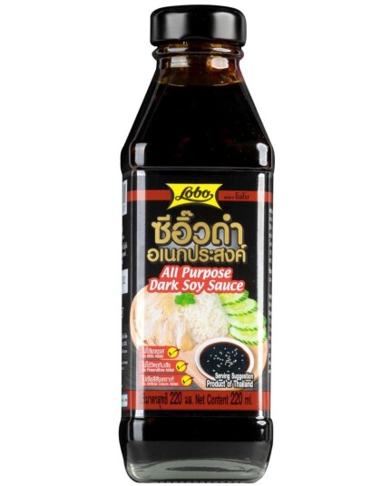 Lobo All Purpose Dark Soy Sauce Tykk Mørk Soyasaus 220 ml Thailand