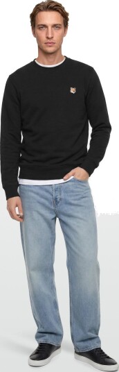 Maison Kitsune Fox Head Patch Regular Sweatshirt Black XS