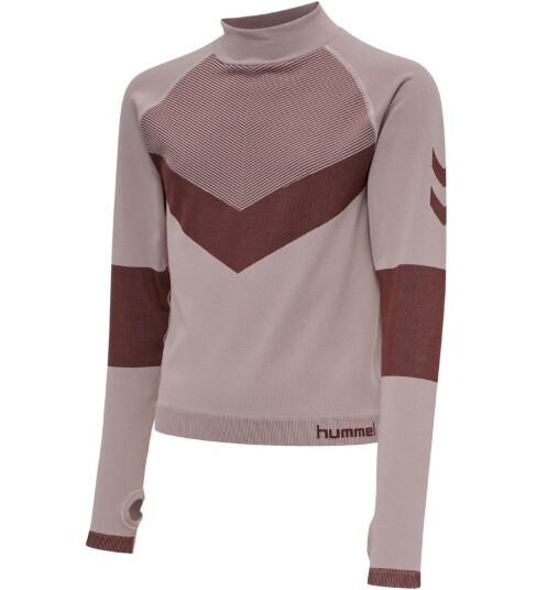 Hummel Genser HMLKith Beskåret Gammelrosa m. Bordeaux 15 16 år 170 176 Genser Rød