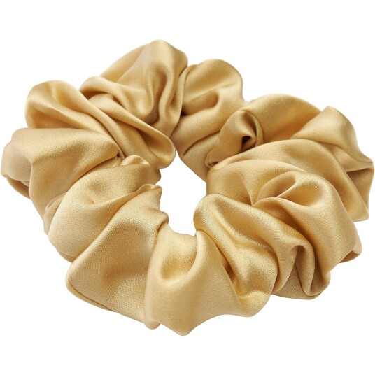 Lenoites Mulberry Silk Scrunchie Gold Lenoites Mulberry Silk Scrunchie Gold