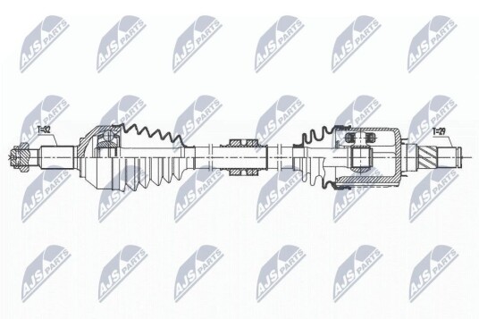 Nty Drivaksel NTY NPW NS 120 Nty Drivaksel NTY NPW NS 120