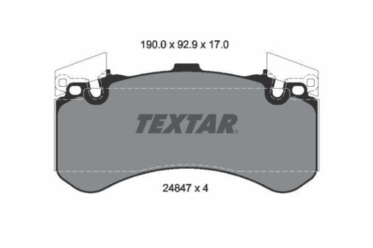 Bremseklosser TEXTAR 2484701 Bremseklosser TEXTAR 2484701