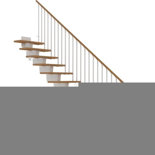 Dolle Dubai Rett Trapp Hvit 9016 classic Iii oljet Eik 90 13   Loddrett Høyde 238 294cm