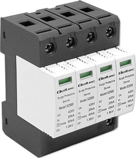 Qoltec T2 Overspenningsvern 4P 420V Qoltec T2 Overspenningsvern 4P 420V