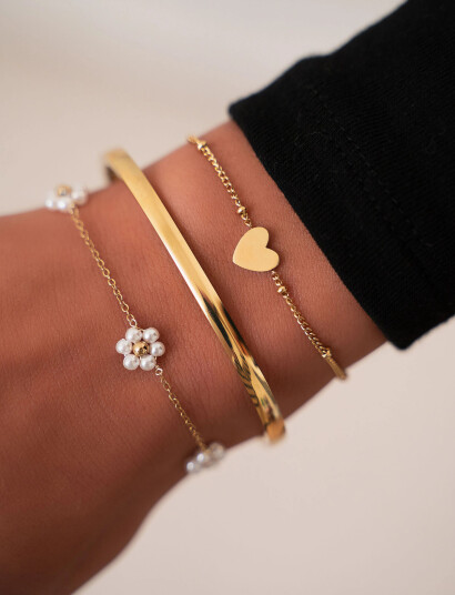 My Jewellery Bangle Rectangular Narrow   Gold   