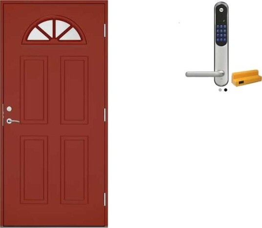 Ytterdør Swedoor Clever-Line+ Thy med Yale Doorman Classic Home
