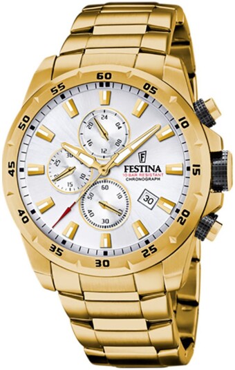 Festina Herreklokke F20541 1 Chrono Bike Sølvfarget/Gulltonet stål
