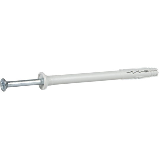 Essve Spikerplugg Plast Senkehode Ø: 6mm L: 80mm Blankforsinket Ant: 100stk