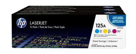 HP 125A / CF373AM 3-Pack Toner - Laser toner Colour (cyan, magenta, yellow)