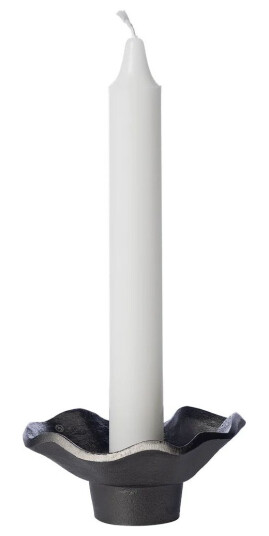 Ernst lysestake svart aluminium Ø 9 cm