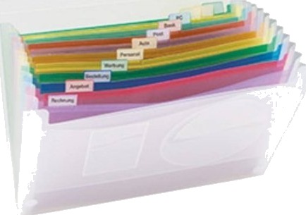 Sorteringsmappe Soennecken A4 Transparent Med 13 Rum Sorteringsmappe Soennecken A4 Transparent Med 13 Rum