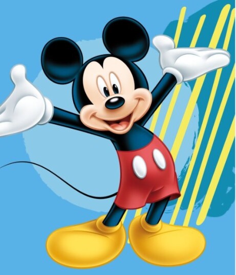 Borg Living Fleece teppe Mickey Mouse 120x140 cm Borg Living Fleece teppe Mickey Mouse 120x140 cm