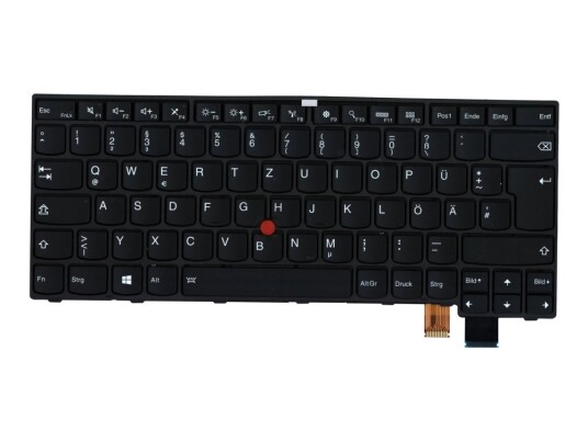 Chicony - Erstatningstastatur For Bærbar Pc - Med Trackpoint - Bakbelysning - Qwertz - Tysk - Fru - For Thinkpad T460s 20F9, 20Fa