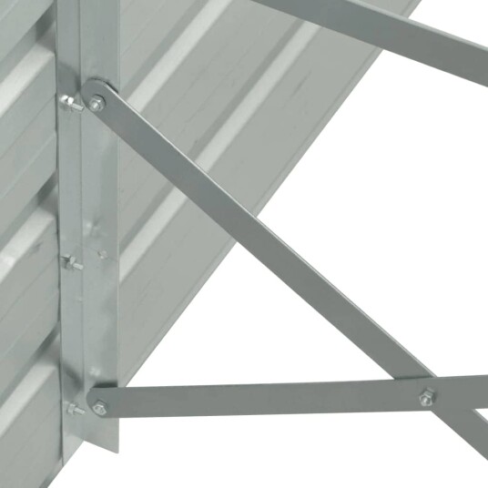 vidaXL Høybed galvanisert stål 480x80x77 cm grå
