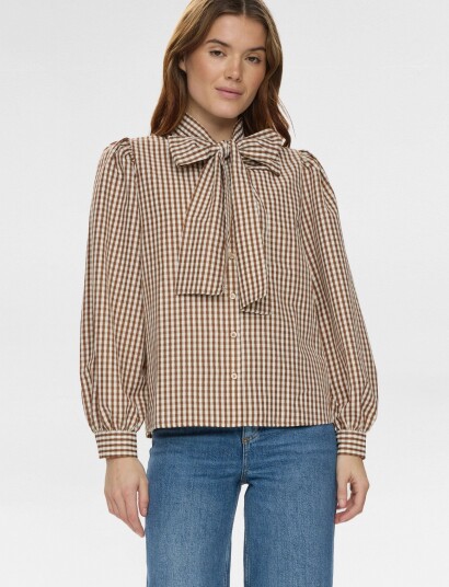 Nümph Nulucia Bow Shirt Brown 44