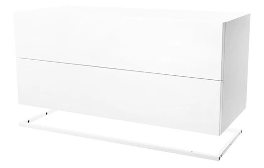 Zweed Molto 840 skapmodul Hvit, inkl. hvit metallramme