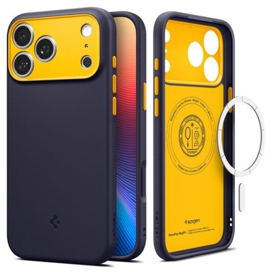 Spigen iPhone 17 Pro Nano Pop MagSafe Deksel Blåbær Marine