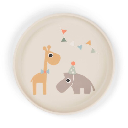 Done by Deer Foodie Plate Celebration Sand Beige Ø20X H 2CM Done by Deer Foodie Plate Celebration Sand Beige Ø20X H 2CM