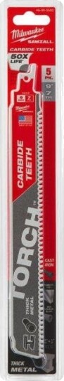 Milwaukee TORCH sagblad for metall - 9", 7 TPI med karbidtenner