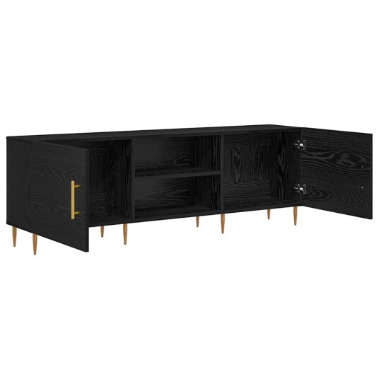 TV skap Svart eik 150 x 30 x 50 cm Konstruert tre TV skap Svart eik 150 x 30 x 50 cm Konstruert tre