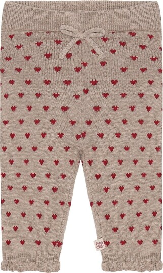 Hust and Claire Leggings Strikk HCLisa Kjeks Hust and Claire 68 Leggings Beige Brun Rød 62