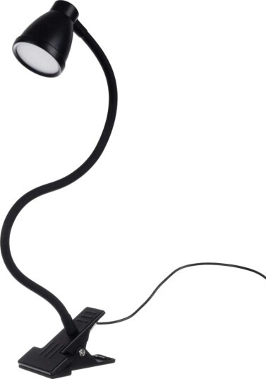 Skrivebordslampe med klips - USB - Sort Skrivebordslampe med klips - USB - Sort