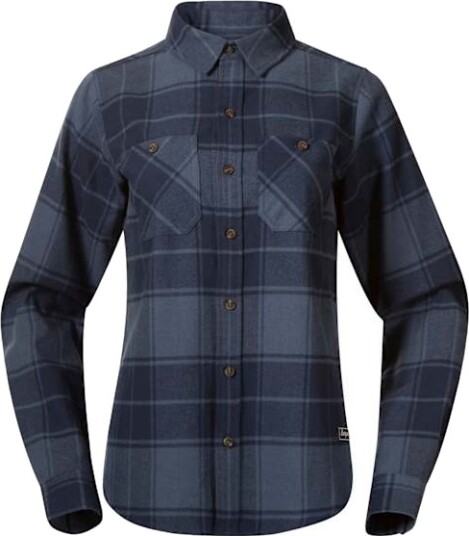 Bergans Nordmarka Flanellskjorte Dame Marineblå/Navy Check L