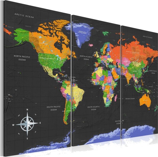 Bilde Maps Dark Depth 90x60 Artgeist sp. z o. o.