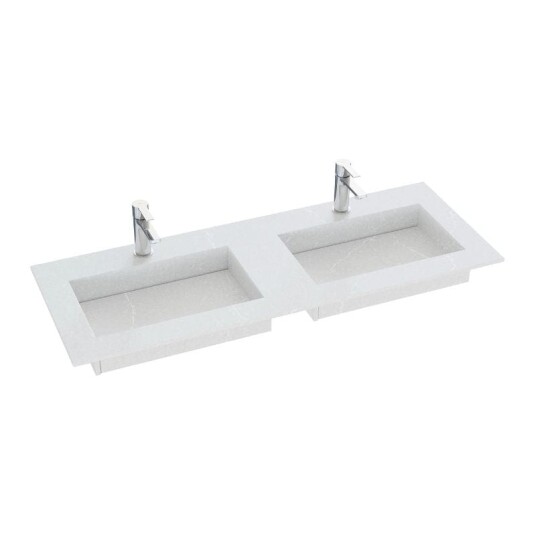 Dansani Inzo Angular D45,50cm Silestone Desert Silver 180-199cm Dobbel