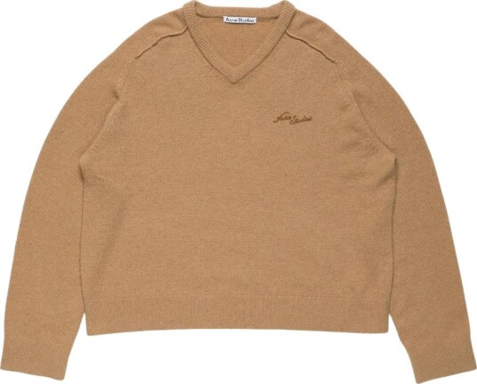 Acne Studios, Herre, Strikkevarer, Beige, XL,