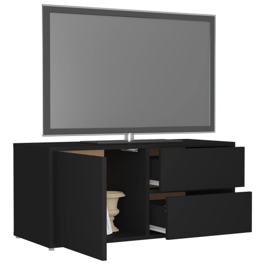 vidaXL TV-benk svart 80x34x36 cm sponplate vidaXL TV-benk svart 80x34x36 cm sponplate