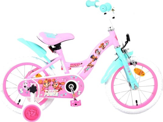 Volare Paw Patrol 14" Barnesykkel med Avtakbare Støttehjul - Rosa Volare Paw Patrol 14" Barnesykkel med Avtakbare Støttehjul - Rosa