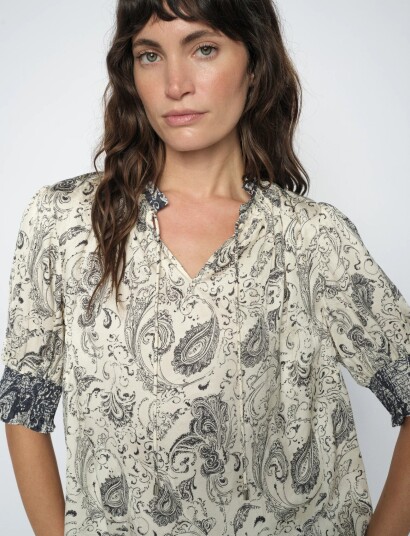 MOS MOSH Mmhamali Winding Blouse   Cream   XS