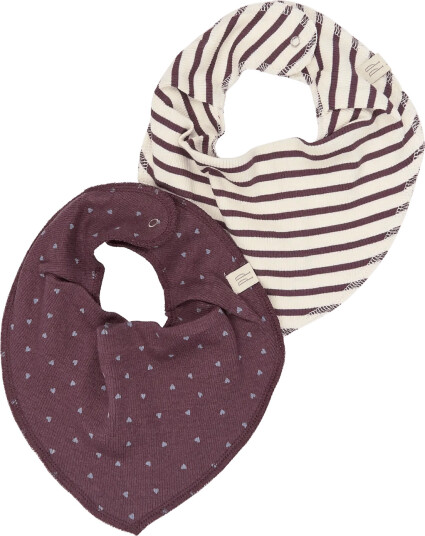 Petit Piao Ppsky Bib 2 Pack   Burgundy   ONE SIZE