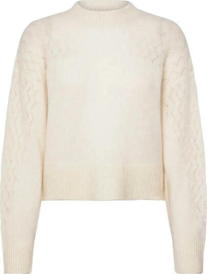 Rosemunde Rwaida Ls Mock Neck Pullover IVORY XL