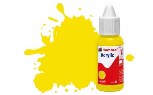 Humbrol Akryl No 99 Lemon - Matt 14ml Dropper Bottle