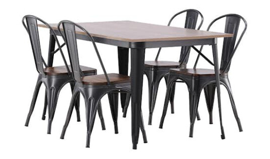 Spisegruppe Venture Home Tempe med 4 Tempe Stoler