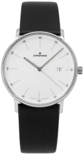 Junghans Herreklokke 41/4884.00 Form Hvit/Lær Ø39.3 mm