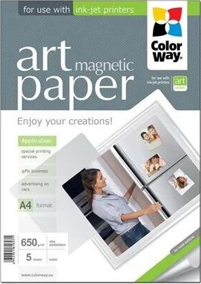 ColorWay ART magnetic - magnetic photo paper - matte - 5 sheets - A4 - 650 g/m ColorWay ART magnetic - magnetic photo paper - matte - 5 sheets - A4 - 650 g/m